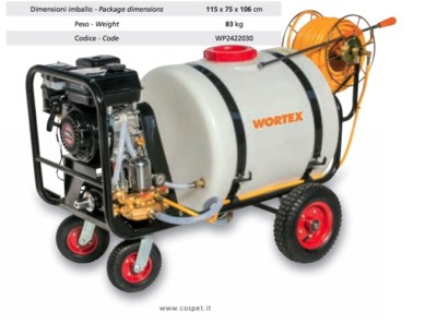 Wortex C140-T4L Spraying Cart Loncin 4T 196CC Gasoline 140L