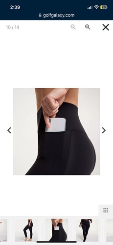 Calia Black Inspire Collection High Rise 7/8 Leggings W/ pockets Wax14202 Small - Picture 3 of 6