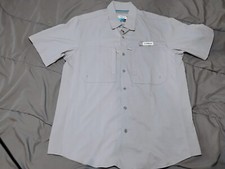 Magellan Men's Outdoors Pro Angler Fishing Shirt MediumGray Short Sleeve Classic