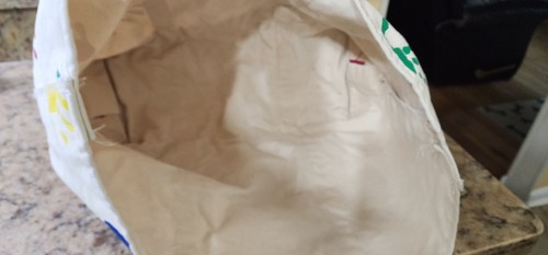 LL Bean Boat & Tote Hand Print Design Canvas Bag Finger Paint 23" x 13" - Picture 5 of 6
