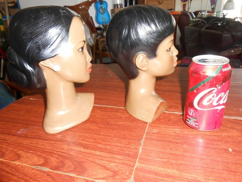 Vintage Pacific Islander Figuren (2) Hawaiian Samoan Tahiti Junge Mädchen 8" USA - Bild 4 von 10