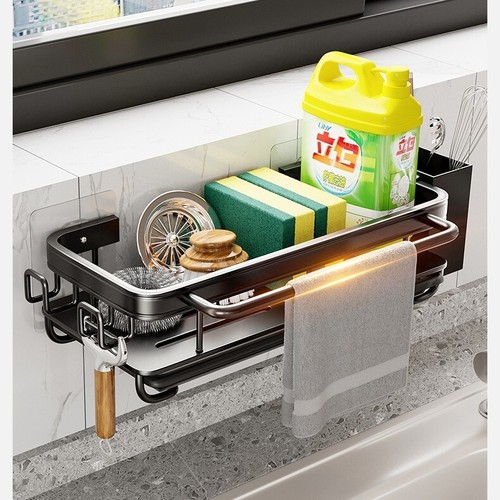 Kitchen Bathroom Shower Laundry Tap Caddy Shelf Organiser Rack Storage Holder - Picture 10 of 16