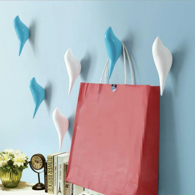 3D 树脂小鸟形状壁挂钩大衣架卧室/门厅家居装饰 — 第 2/4 张图片