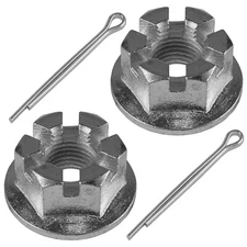 2x Front Axle Flanged Castle Nut w/ Split Pin Honda TRX400X 09-14/ TRX450R 04-09