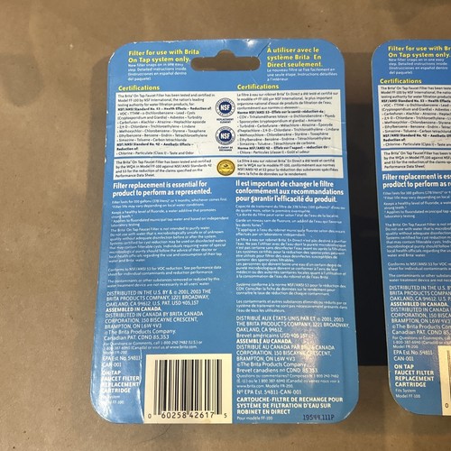 3 NEW Brita Faucet System Water Replacement Filter Fits FF-100 or OPFF-100 Mixed - Picture 6 of 7