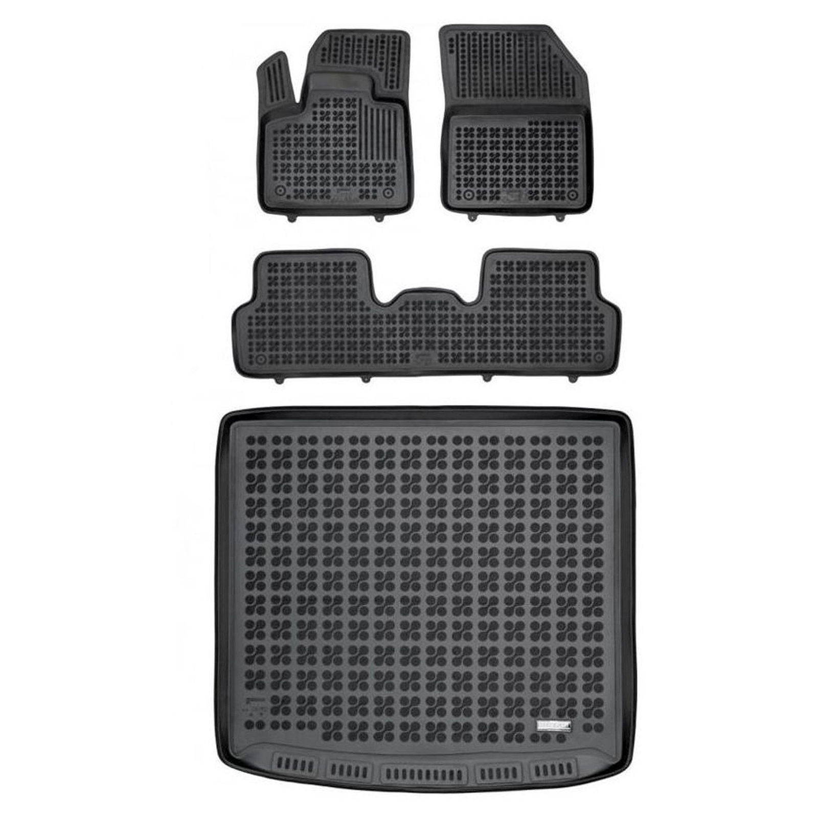 Tapis de sol Citroen DS7 Crossback pour plancher supérieur sur mesure noir