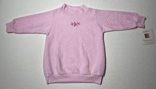Vintage Carter's Pink Flower Fleece Pj Top 2T Made In The USA