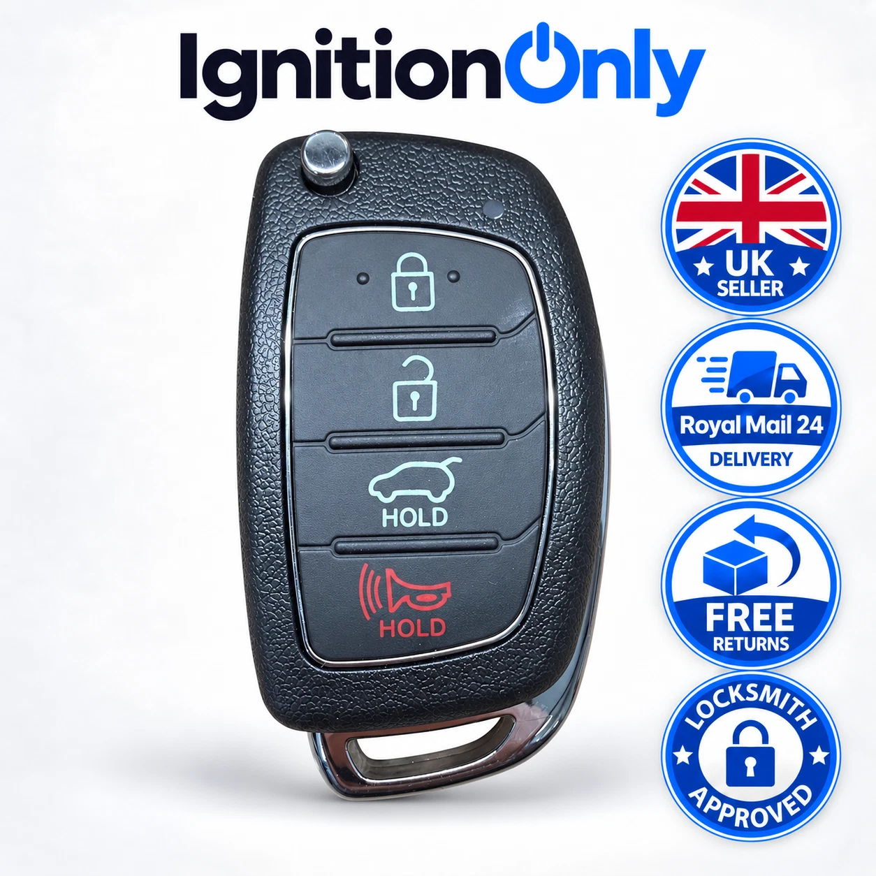 Hyundai i40 4 button key case — view 1
