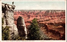 Grand Canyon Arizona From Grand View Point Phostint Panoramic Scenic Postcard