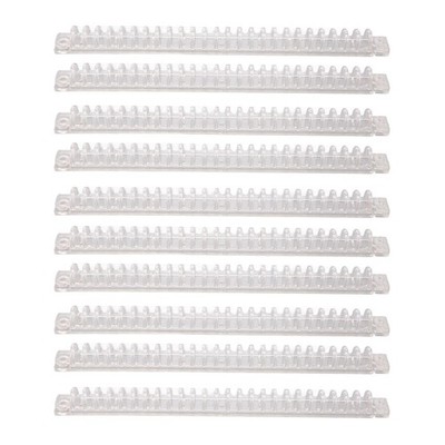 10x Binding Spines Plastic Comb Spiral Coil 26 Holes 100 Sheet Capacity Stri SET