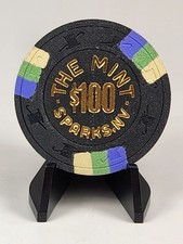 THE MINT CASINO CHIP $100 SPARKS NEVADA - CR #22 RATED Q ($200-$249) 1989?