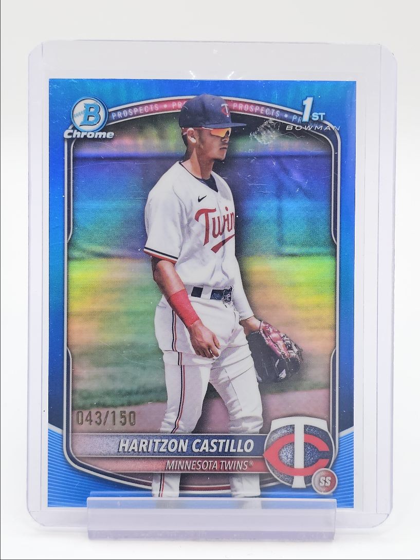 HARITZON CASTILLO 2025 BOWMAN CHROME 1ST BLUE REFRACTOR TWINS /150 Q6167