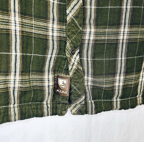 Kuhl Uomo Grande Beige Dillingr Plaid Escursionismo Outdoor Morbido Manica Lunga - Foto 3 di 7
