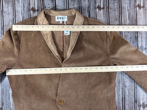 Chaqueta de traje de pana AWET Asmeret talla M color marrón nueva con etiquetas mspr $345 blazer para tareas - Imagen 6 de 8