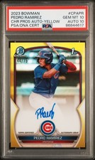 2023 Bowman Chrome Prospect Auto Pedro Ramirez #CPA-PR Yellow PSA 10 AUTO 10 