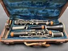 Vintage Pedler Clarinet Ebonite Hard Rubber Wood Winds w/ Case -Read Description