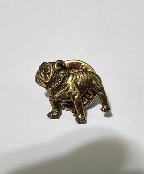 Vintage MACK BULLDOG Brass LAPEL PIN