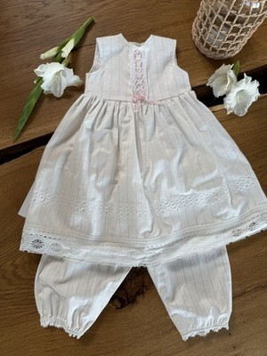 Puppen Kleid Unterwäsche für PG 60cm Spitze Baumwolle Handarbeit Vintage Doll