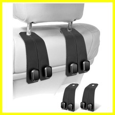 Car Hooks for Headrest, 2Pcs Seat Back Storage Hook Luxurious Leather 100 Me...