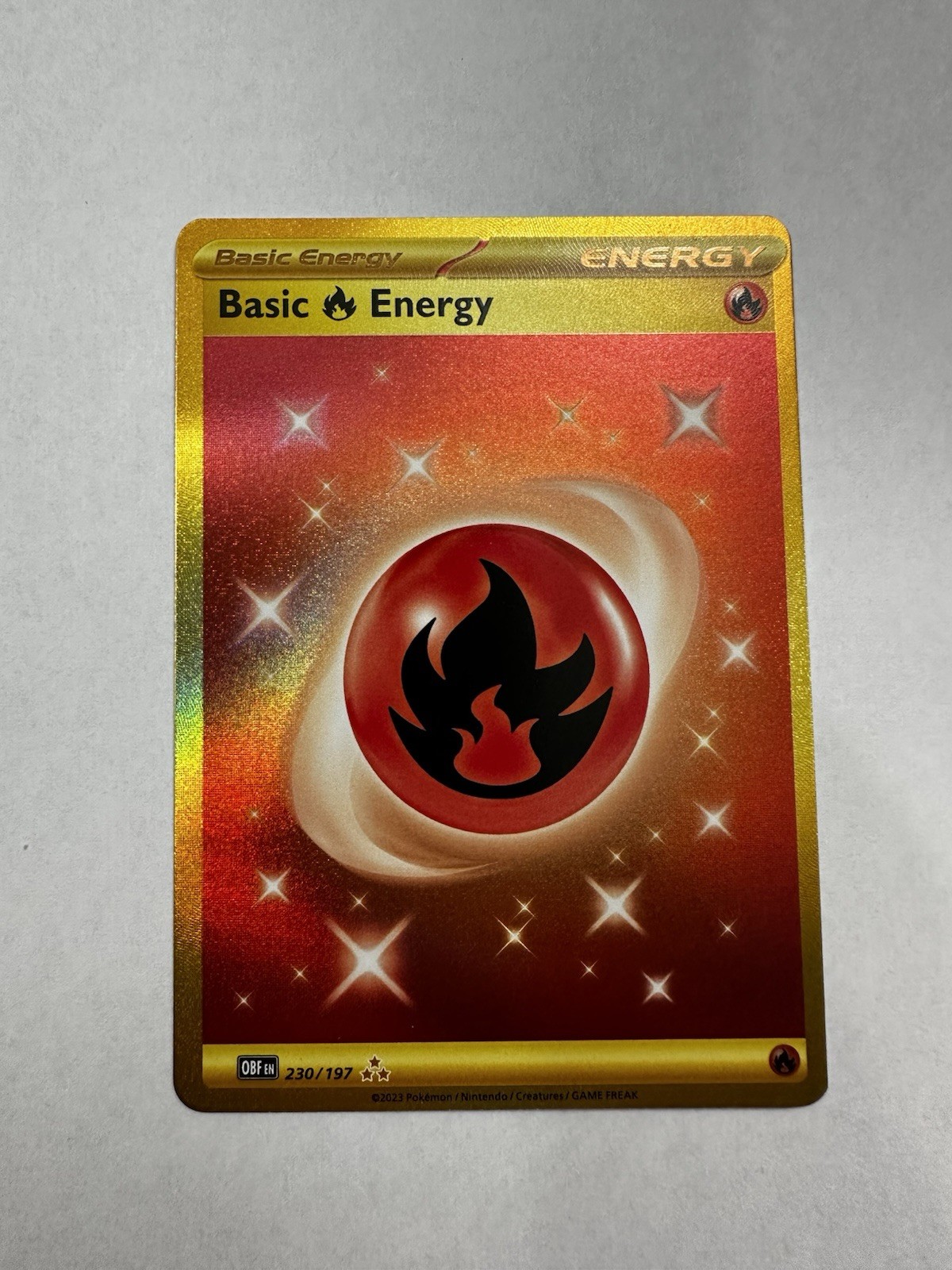 Basic Fire Energy Hyper Rare SV03: Obsidian Flames 230/197 NM