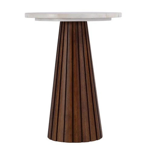 Butler Specialty Company Dara Marble and Wood Side Table - Marble and Metal - Picture 2 of 4