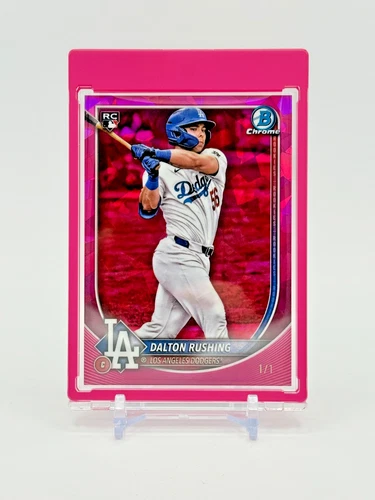 2025 Bowman Chrome Sapphire Dalton Rushing RC Rookie Dodgers 🏆 Padparadscha 1/1