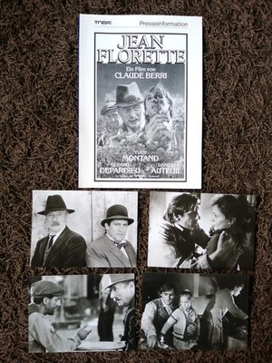 Jean Florette   Presseheft und 4 Pressefotos - Gerard Depardieu / Yves Montand