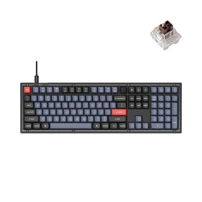 Keychron V6 Wired Custom Mechanical Keyboard Knob Version, Full-Size QMK/VIA ...