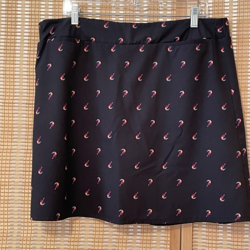 Croft & Barrow Damen XL Pull-On Skort Rock schwarz mit Tukan Print Activewear - Bild 1 von 10