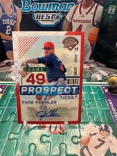 2024 Panini Prospect Edition - Cade Kuehler #152 Red Power Prizm Signatures /99