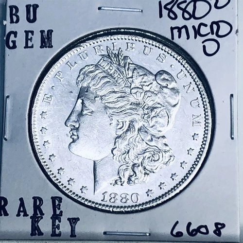 1880 O MICRO O BU GEM MORGAN SILVER UNC MS+++ U.S. MINT RARE KEY COIN 6608