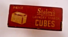 Vintage STALEY'S Improved Laundry Starch Cubes Unopened Box in Good Condition
