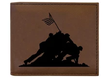 Rogue River Tactical USA American Flag Veteran Iwo Jima Men's Leather Bifold ...