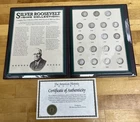 Roosevelt Silver Dime Collection 1946-1964 19x Coins in Booklet & COA