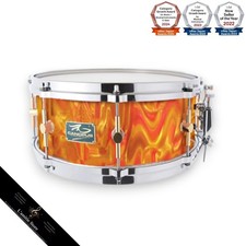 Canopus The Maple 6.5x14 Snare Drum Marmalade Swirl Maple Shell Vintage Snare