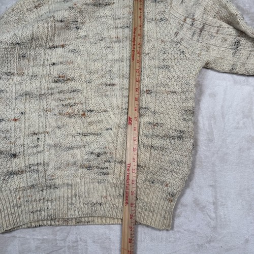 Vintage Pendleton Virgin Wool Sweater Men’s Size Large Beige Textured Retro USA - Picture 6 of 6