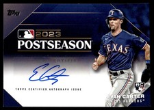 2024 Topps Postseason Performance Autograph Evan Carter Rookie Auto 13/50