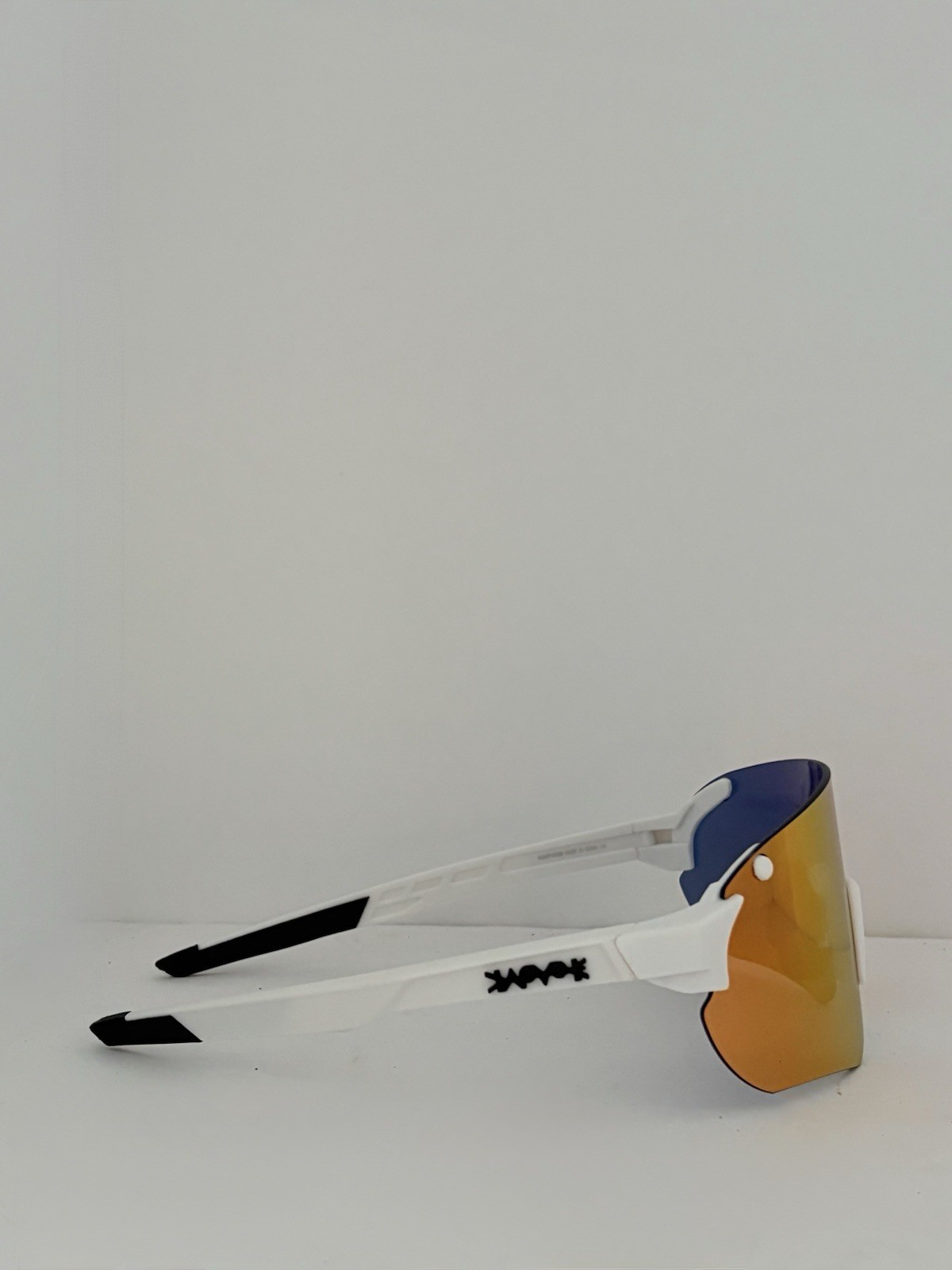 KAPVOE CYCLING GLASSES WHITE FRAME/ORANGE LENS (INCLUDES 3 OTHER LENSES)