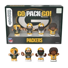 Fisher Price Little People x NFL Collector Green Bay Packers Figure 4-Pack