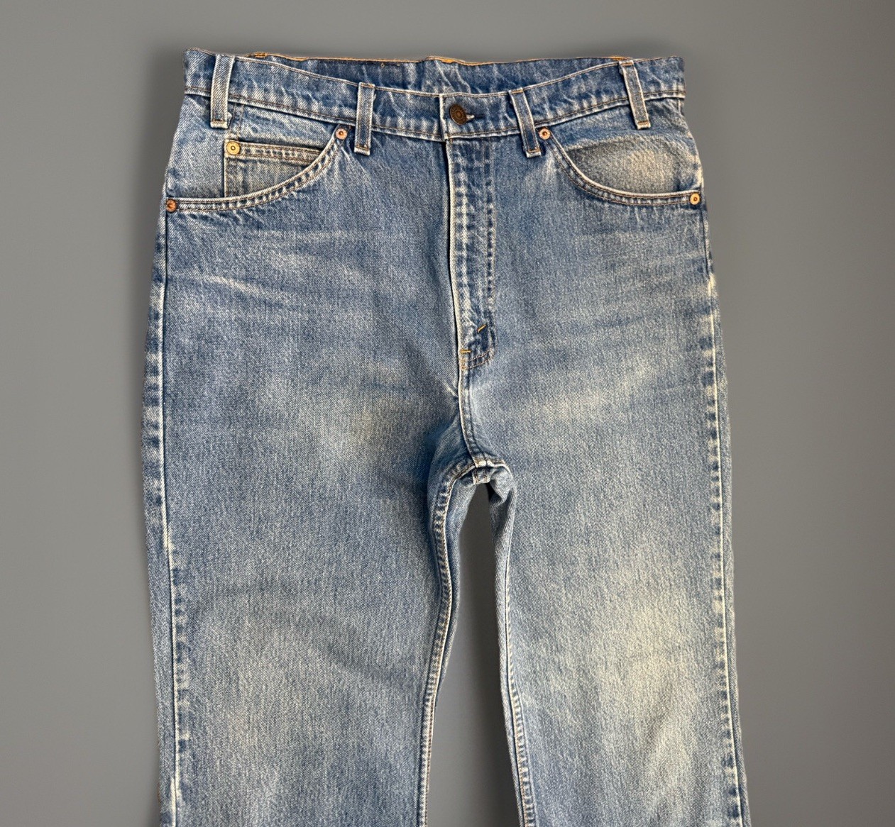 Vintage Levis Orange Tab 517 Jeans 34x32 Made In USA 90s Boot Cut Worn Boho