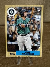 2022 Topps #T87-72 Cal Raleigh  35th Anniversary Rookie Card Seattle Mariners. rookie card picture
