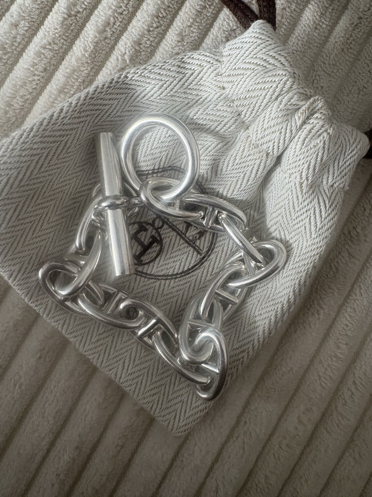 Hermès Chaine d'Ancre GM Bracelet in Silver 925 large size 12 length: 20.7cm 