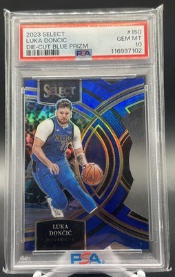 Panini Select Premier Level Luka Dončić #150 Blue Prizm /249 PSA 10