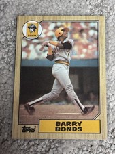 1987 TOPPS RAW BASEBALL CARD BARRY BONDS ROOKIE PITTSBURGH PIRATES. rookie card picture