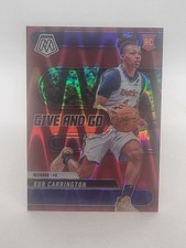 2024-25 Panini Mosaic - Give and Go Bub Carrington #15 Seismic Blue Mosaic Prizm