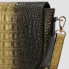 Amalia Croc-Embossed Crossbody Bag