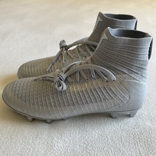 Under Armour UA Highlight 2 MC Knit Men Size 9 Football Cleats Silver