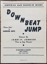 BLACK JAZZ PIANO sheet music DOWNBEAT JUMP Harrison Smith JAMES P JOHNSON ~ 1946
