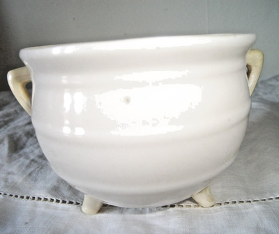 SAMMLER ANTIKER BELLEEK ZIERLICHER KESSEL ORNAMENT um 1891 - 1926