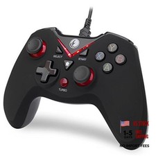 V-one Wired USB Gaming Controller Gamepad Joystick for PC (Windows Red